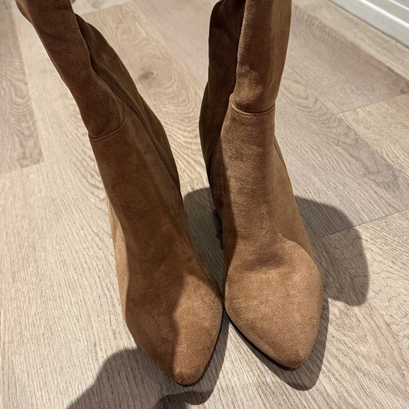 TOP Moda Tan Suede Heeled Boots - only worn once - Picture 8 of 10